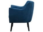 Fauteuil DRAMMEN Bleu - Bleu marine - Chêne foncé