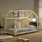 Lit Enfant Netstal Pin 90 x 200 cm Blanc - Bois massif - 206 x 142 x 206 cm