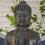 Große Statue Buddha Meditation Braun - Kunststoff - 18 x 40 x 25 cm