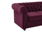 Sofa CHESTERFIELD Bordeaux - Tiefe: 168 cm