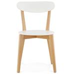Stuhl DADY Weiß - Massivholz - 47 x 80 x 52 cm