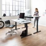 Höhenverstellbarer Tisch Easydesk Weiß - Breite: 180 cm - Schwarz