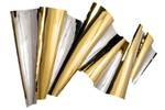 Wanddeko Metall Mighty Movement Gold - Silber - Metall - 120 x 60 x 8 cm