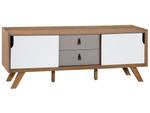 Meuble TV ACTON Marron - Blanc - Bois manufacturé - 147 x 56 x 42 cm