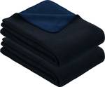 Wohndecke 2er-Pack 156392 Blau - Nachtblau - 150 x 200 cm