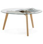 Table Basse GLAZY Bois massif - 90 x 46 x 90 cm