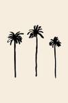 Tableau three black palm tree 60 x 90 cm - Métal