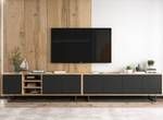 Tv-Lowboard Loft APOLLO Schwarz - Eiche Wotan Dekor