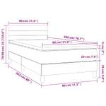 Boxspringbett 3017288-13 Dunkelgrau - 80 x 203 cm