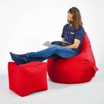 Sitzsack-Hocker Pouf "Cube" 40x40x40cm Rot