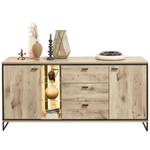 Sideboard Robin 4 mit LED Braun - Holzwerkstoff - 180 x 86 x 49 cm