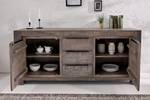 Sideboard IRON CRAFT Grau - Massivholz - Holzart/Dekor - 174 x 76 x 50 cm