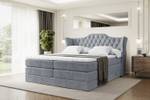 Boxspringbett VILA KING Hellgrau - Breite: 180 cm