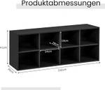 Schuhbank VL32470PWDE Schwarz - Holzwerkstoff - 30 x 41 x 102 cm