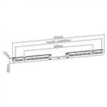 Lautsprecherständer LUMSB-66W Schwarz - Metall - 82 x 5 x 11 cm