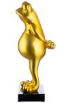 Skulptur Frosch Frog in goldfarbig Gold - Kunststoff - 32 x 68 x 30 cm
