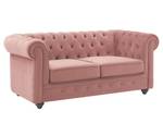 Couchgarnitur CHESTERFIELD 2er-Set Hellrosa