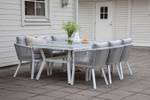 Gartenmöbel-Set Virya (7-teilig) Weiß - Metall - 100 x 74 x 200 cm