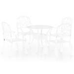 Bistroset (5-teilig) 3011681-2 Weiß - Metall - 90 x 74 x 90 cm