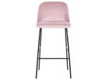 Tabouret de bar NEKOMA Noir - Rose foncé