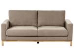 2-Sitzer Sofa SIGGARD Beige - Eiche Hell - Taupe