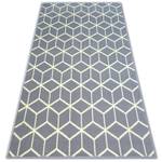 Tapis Bcf Base Cube 3956 CarrÉs Gris Gris - Matière plastique - Textile - 185 x 1 x 270 cm