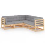 Gartenmöbel-Set (5-teilig) 3009917 Braun - Massivholz - Holzart/Dekor - 70 x 67 x 70 cm