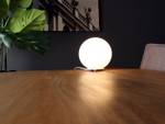 Glaskugel Wei脽 脴20cm LED Tischleuchte