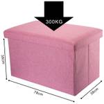 Sitzbank Sitzhocker Sitzwürfel Fußhocker Pink - Textil - 78 x 38 x 38 cm