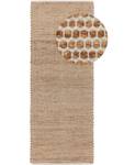 Tapis de jute Bjoern Blanc - Fibres naturelles - 70 x 1 x 200 cm