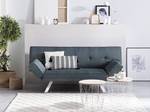 3-Sitzer Sofa BRISTOL Blau - Dunkelgrau - Silber - Tiefe: 74 cm