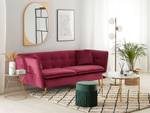 3-Sitzer Sofa FREDERICA Gold - Rot - Textil - 200 x 77 x 80 cm