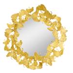 Wandspiegel GINKGO LEAFS L Gold - Silber - Glas - Metall - 68 x 68 x 3 cm