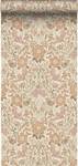 Tapete Blumen und Vögel im Jugendstil 73 Beige - 53 x 1005 x 1005 cm