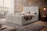 Boxspringbett CHEVRON mit Bettkasten Beige - Breite: 140 cm - H4