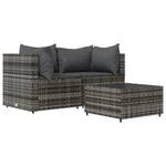 Salon de jardin 3029629-5 (lot de 3) Gris