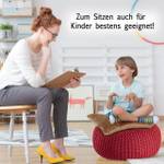 Premium Pouf Outdoor Sitzpouf Hocker Burgunderrot