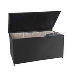 Poly-Rattan Kissenbox D88 950l Beige - Schwarz - Metall - Kunststoff - Polyrattan - 160 x 80 x 94 cm