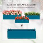 Blumenkasten-Set 845-882V00BU Blau - Metall - 20 x 19 x 55 cm