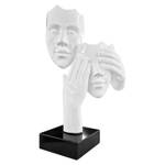 Statue 2 visages blancs H51 cm - MASK Blanc - Porcelaine - 30 x 51 x 29 cm