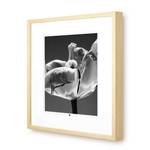 Kunstfotografie Flower of Cordiality Schwarz - Weiß - Glas - Papier - 50 x 50 x 3 cm