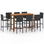 Garten-Bar Set (9-teilig) Schwarz