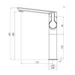 Waschtischarmatur für Aufsatzbecken Silber - Metall - 5 x 29 x 18 cm