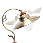 Stehlampe Jugendstil Design Messing Braun - Gold - Holzwerkstoff - Glas - Metall - 41 x 157 x 35 cm