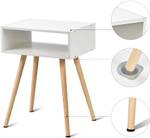 Nachttisch Nachtschrank Weiß - Holzwerkstoff - 30 x 54 x 40 cm