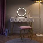 Coiffeuse Ruby blanc & LED et tabouret Blanc