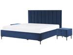 Schlafzimmer Set SEZANNE Schwarz - Blau - Marineblau - Breite: 190 cm