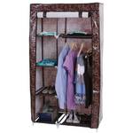 Armoire pliable Tissu/Textile Marron - Métal - 89 x 163 x 43 cm