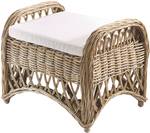 Sitzhocker KINGSTON Grau - Rattan - 50 x 38 x 60 cm