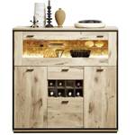 Highboard Robin 5 mit LED Braun - Holzwerkstoff - 125 x 125 x 40 cm